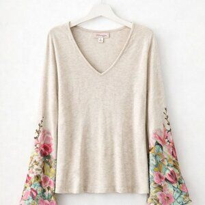 Philosophy Republic Floral Bell Sleeve Sweater
